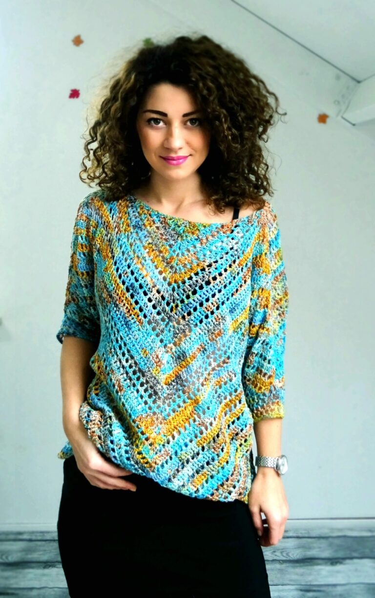 Starry night blouse in crochet
