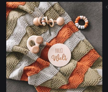Priss in Crochet Baby Blanket