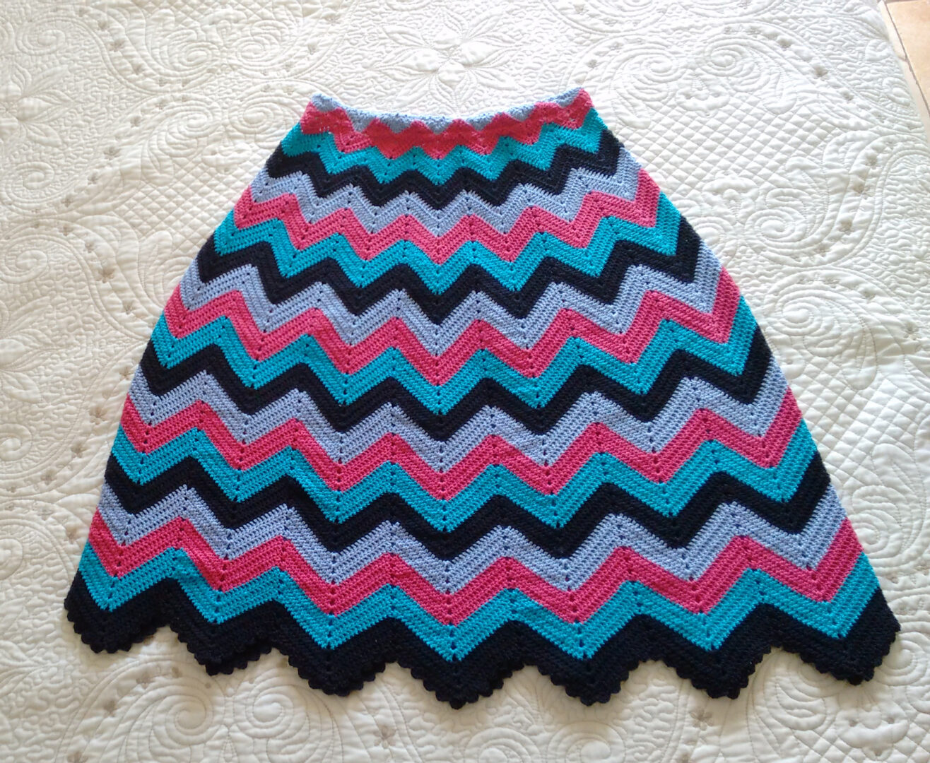 Chevron crochet skirt – Mommy Crochet