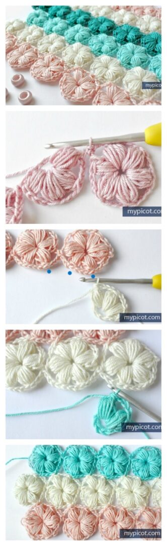 Carpet tutorial in floral crochet