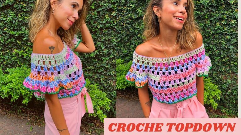 Cropped crochet gypsy model