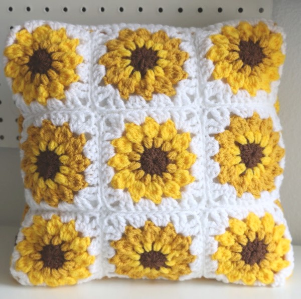 Crochet Sunflower Pad Tutorial Granny Square