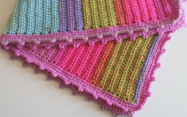 Rainbow Ridge Beginner Colorful Crochet Blanket
