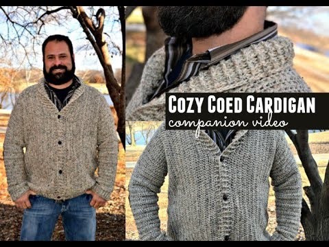 Cardigan in men's crochet