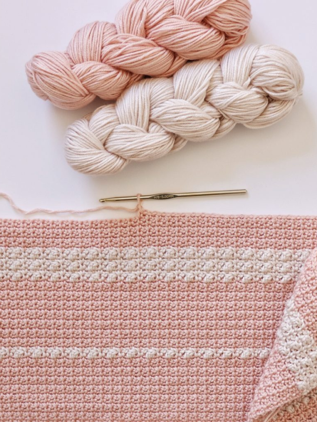 Crochet Berry And Mesh Baby Blanket