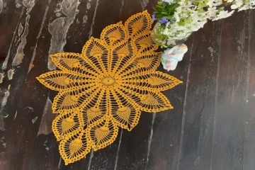 Doily oval lace in crochet